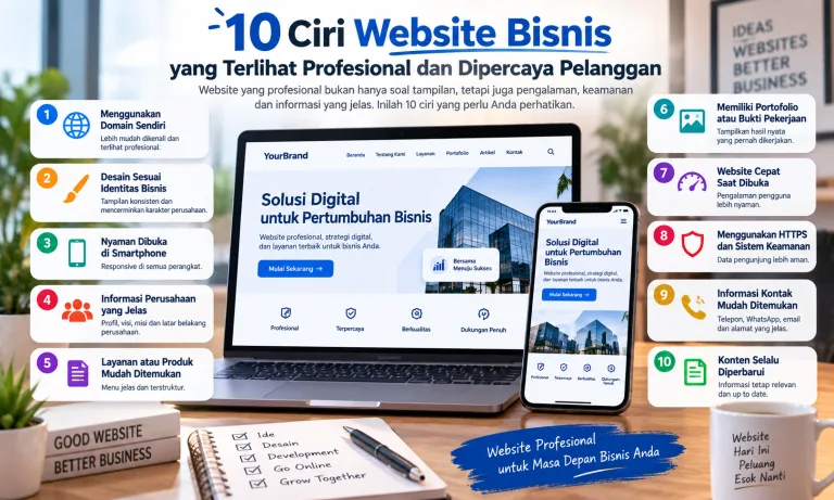 10 Ciri Website Bisnis yang Terlihat Profesional dan Dipercaya Pelanggan